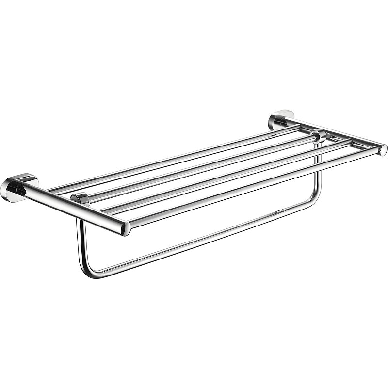 Изображение товара Полка Belz B90024 для полотенец, настенная, хром, 61,7x12,05x21,5 см