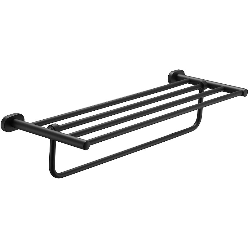 Изображение товара Полка для полотенец Belz B901 B90124 60 см черный матовый нержавеющая сталь