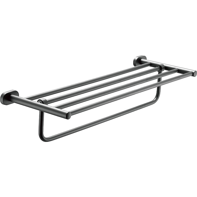 Изображение товара Стильная полка для полотенец BELZ B90524, 60 см, вороненая сталь