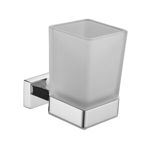 Изображение товара Стакан для щёток Belz B902 B90206 матовое стекло хромированный держатель