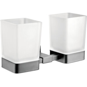 Изображение товара Стакан для щёток Belz B90408 из матового стекла вороненая сталь