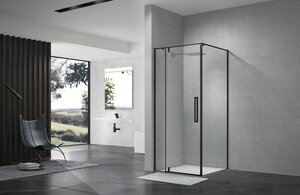 Изображение товара Душевой уголок Terminus Альба 03, 3EW90х90B, 90 x 90 см, стекло прозрачное, профиль черный матовый