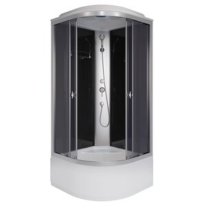 Изображение товара Душевая кабина Niagara Eco E80/40/TN, 80 х 80 см, с крышей, стекло тонированное, профиль хром