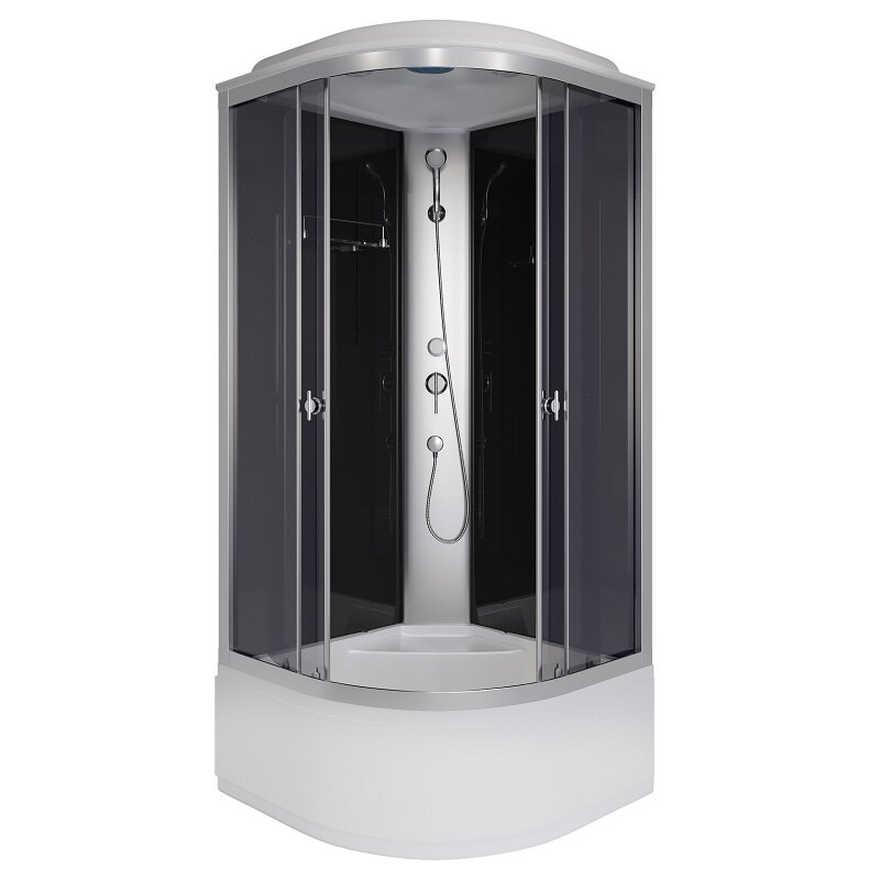 Изображение товара Душевая кабина Niagara Eco E80/40/TN, 80 х 80 см, с крышей, стекло тонированное, профиль хром