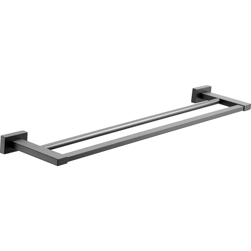 Изображение товара Полотенцедержатель Belz B904 B90409, 60 см, двойной, цвет вороненая сталь, gunmetal Изображение товара Полотенцедержатель Belz B904 B90409, 60 см, двойной, цвет вороненая сталь, gunmetal