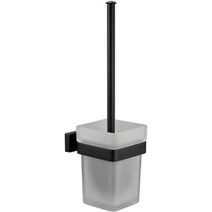 Изображение товара Ёршик для унитаза Belz B903 B90310, матовое стекло, цвет держателя черный матовый