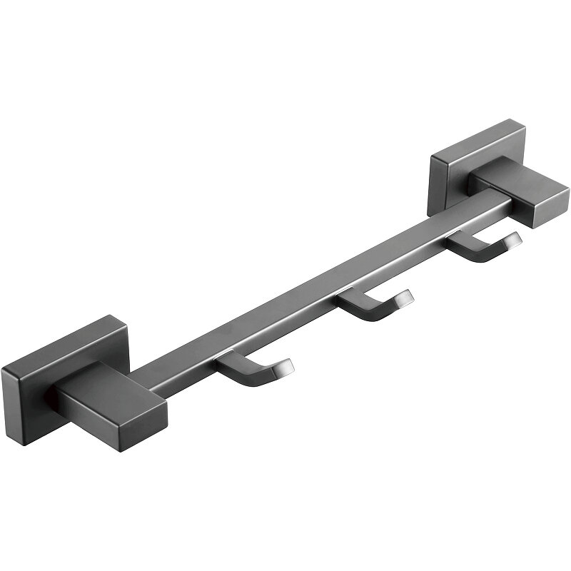 Изображение товара Вешалка Belz B904 B90415-3, 3 крючка, цвет вороненая сталь, gunmetal