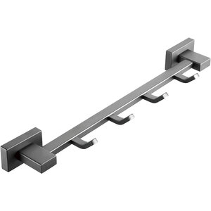 Изображение товара Вешалка Belz B904 B90415-4, 4 крючка, цвет вороненая сталь, gunmetal