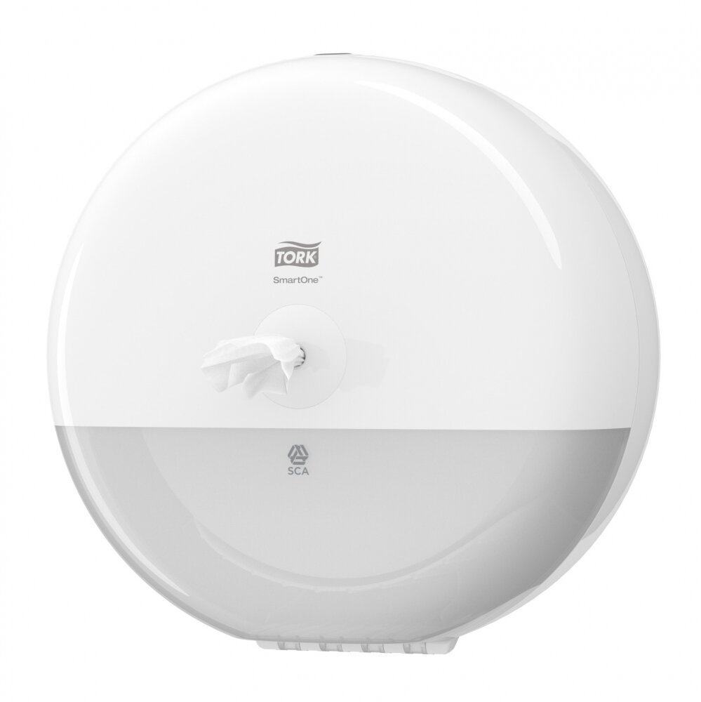 Изображение товара Диспенсер для туалетной бумаги Tork SmartOne 680000 белый, система полистовой подачи, антивандальны
