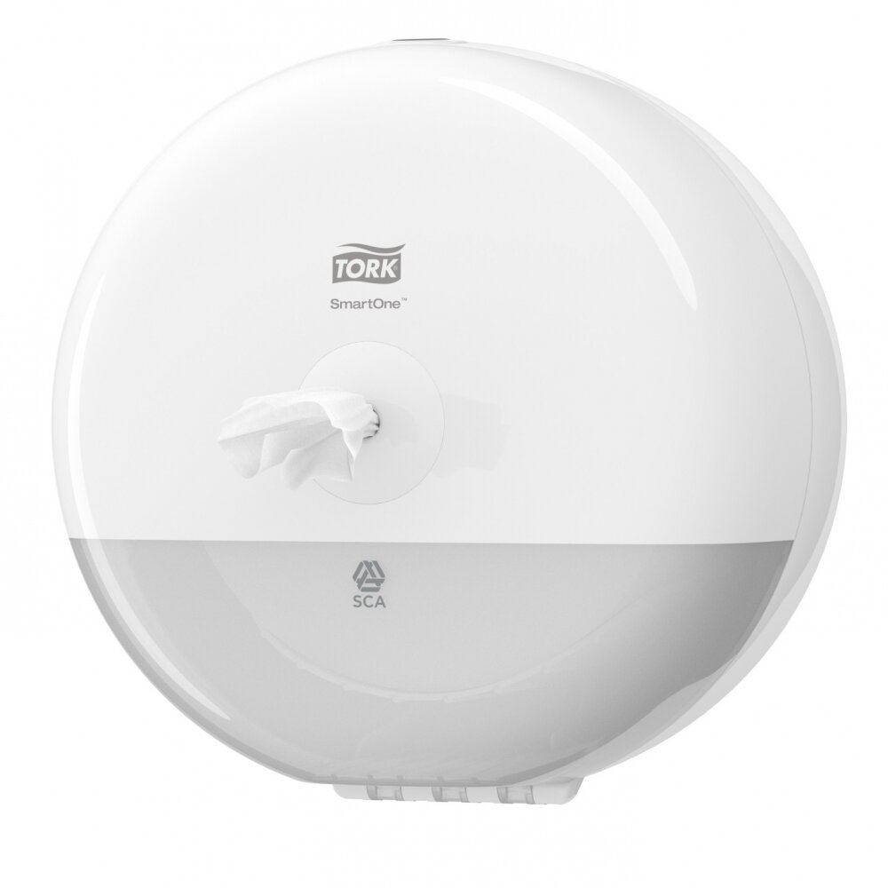 Изображение товара Диспенсер Tork SmartOne 681000 для туалетной бумаги в мини-рулонах белый