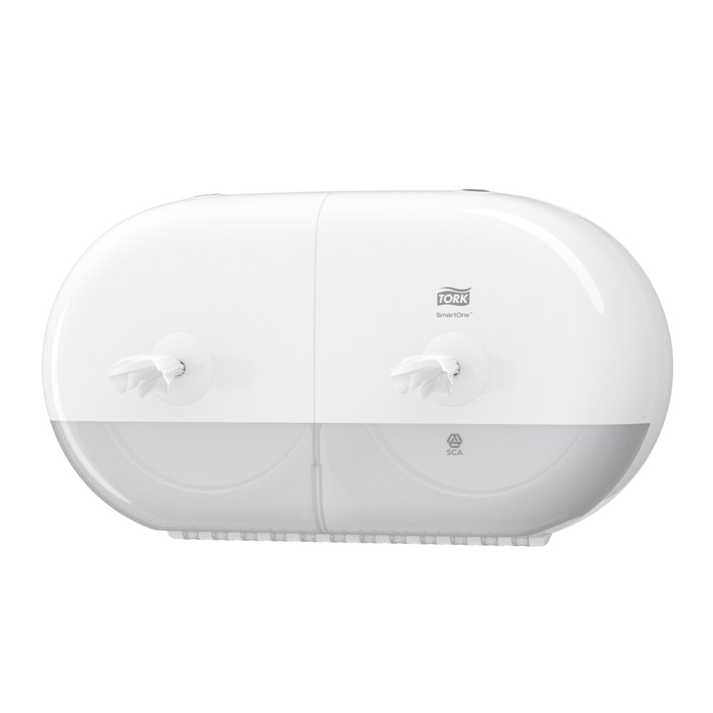 Изображение товара Двойной диспенсер для туалетной бумаги Tork SmartOne 682000 в мини-рулонах , белый