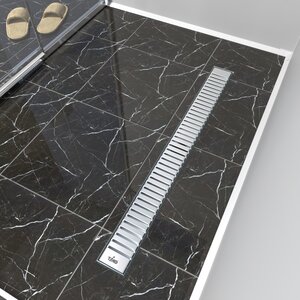 Изображение товара Дренажный канал Timo Drain Protect DP20800-LG20800, 80 см, с перфорированной решеткой LG20, сатин