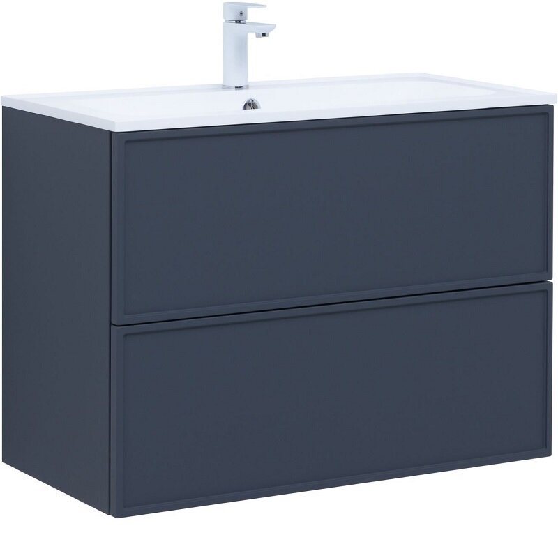 Изображение товара Тумба под раковину Aquanet Арт 90 см цвет маренго современная мебель для ванной