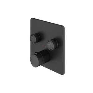 Изображение товара Смеситель Plumberia Selection Psbox PSB2902NO для ванны и душа, на 2 потребителя, цвет черный матовый