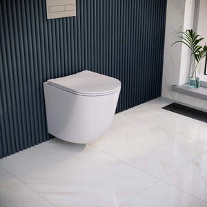 Изображение товара Унитаз подвесной RGW SW-44 65420244-01, безободковый, смыв торнадо, сиденье микролифт, белый