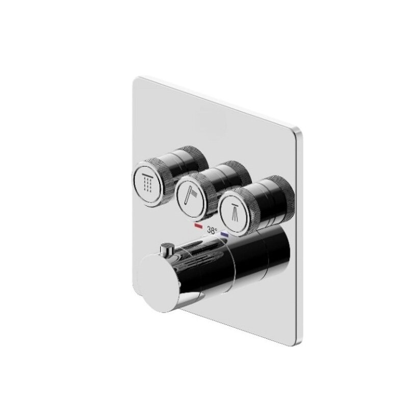 Изображение товара Встроенный смеситель для ванны и душа PLUMBERIA PSBOX PSB2903CR хром Изображение товара Встроенный смеситель для ванны и душа PLUMBERIA PSBOX PSB2903CR хром