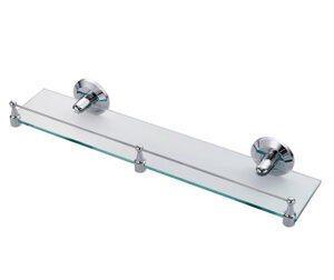 Изображение товара Полка стеклянная WasserKRAFT Rhein, с бортиком, K-6244, хром