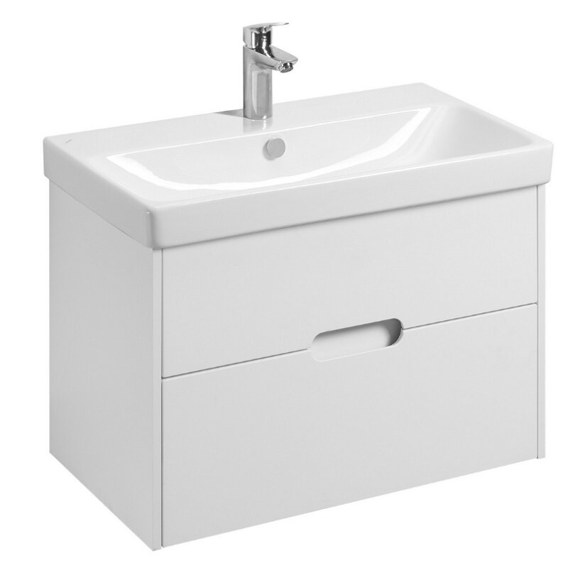 Изображение товара Тумба с раковиной Aquaton Оливия, 1A2831K0OL010, 80 см, подвесная, цвет белый матовый