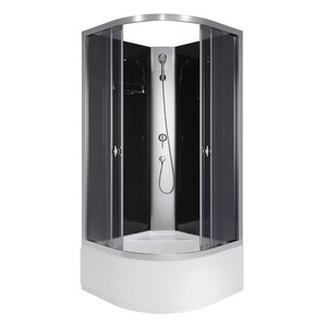 Изображение товара Душевая кабина Niagara Eco E100/40/TN/BK, 100 х 100 см, без крыши, стекло тонированное, профиль хром