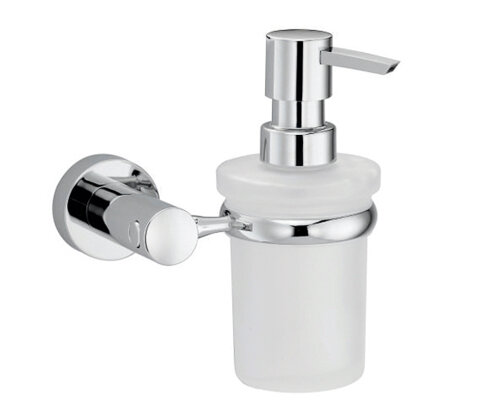 Изображение товара Дозатор стеклянный с держателем WasserKRAFT Donau, 150 мл, K-9499, хром