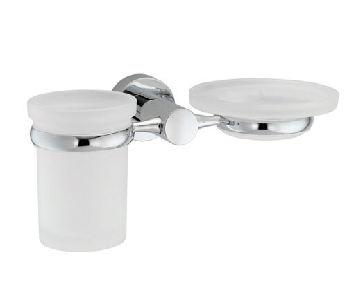Изображение товара Dержатель WasserKRAFT Donau K-9426: настенный держатель с мыльницей и стаканом, хром