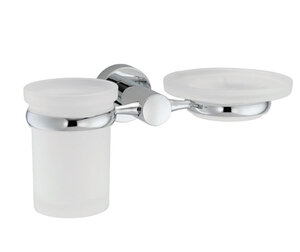 Изображение товара Держатель стакана и мыльницы WasserKRAFT Donau K-9426 хром настенный