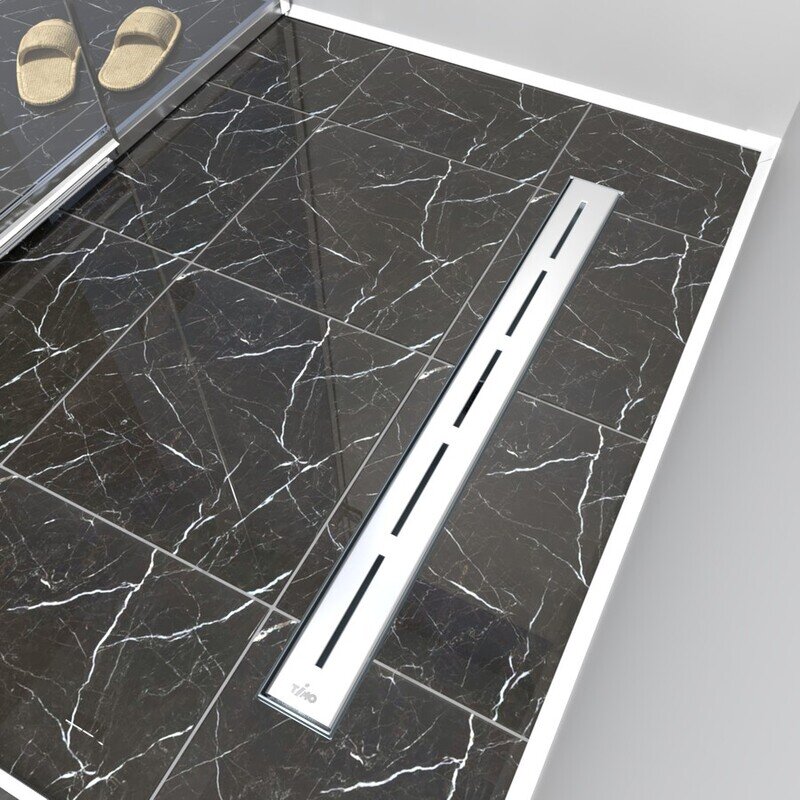 Изображение товара Дренажный канал Timo Drain Protect DP20800-SG20800 80 см с перфорированной решеткой сатин