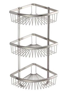 Изображение товара Полка-решетка тройная Savol, угловая, цвет сатин, S-L5854-3
