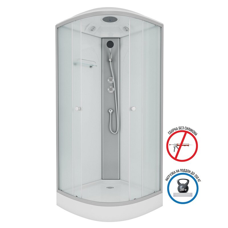 Изображение товара Душевая кабина Niagara Eco E80/13/MT 80x80 см с крышей и матовым стеклом