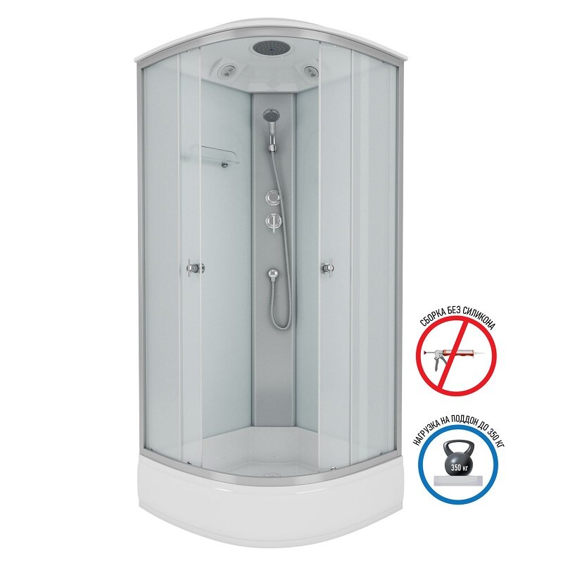 Изображение товара Душевая кабина Niagara Eco E90/26/MT 90x90 см с крышей матовое стекло