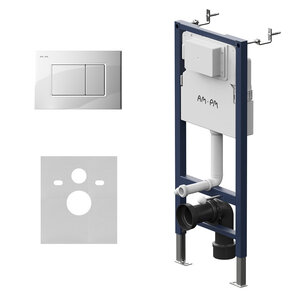 Изображение товара Инсталляция Am.Pm PrimeFit I012709.0201, для подвесного унитаза, клавиша PrimeFit S, белый глянцевый