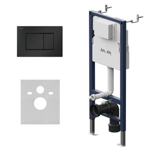 Изображение товара Инсталляция Am.Pm PrimeFit I012709.0238, для подвесного унитаза, клавиша PrimeFit S, черный матовый