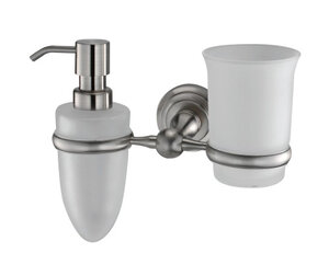 Изображение товара Держатель стакана и дозатора WasserKRAFT Ammer K-7089 хром настенный