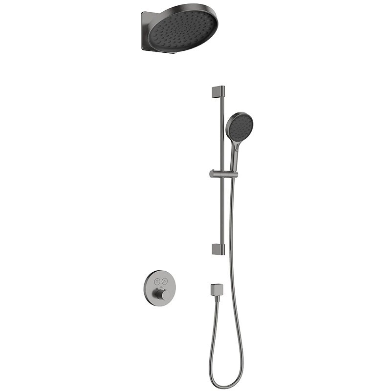 Изображение товара Душевая система Aquame, AQM8403GM, с термостатом, цвет серый матовый