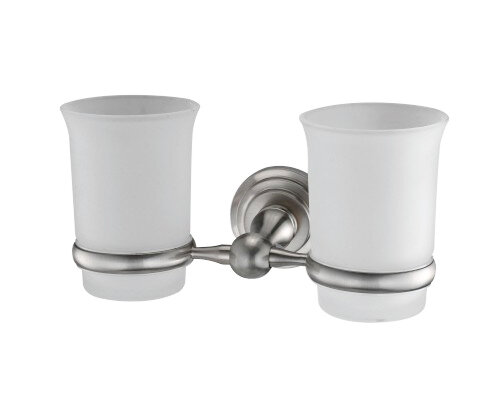 Изображение товара Стакан стеклянный с держателем WasserKRAFT Ammer двойной K-7028D