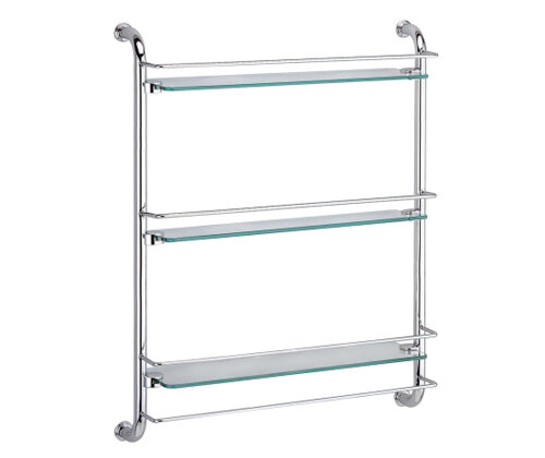 Изображение товара Полка для ванной WasserKRAFT Серия К тройная стеклянная K-2033