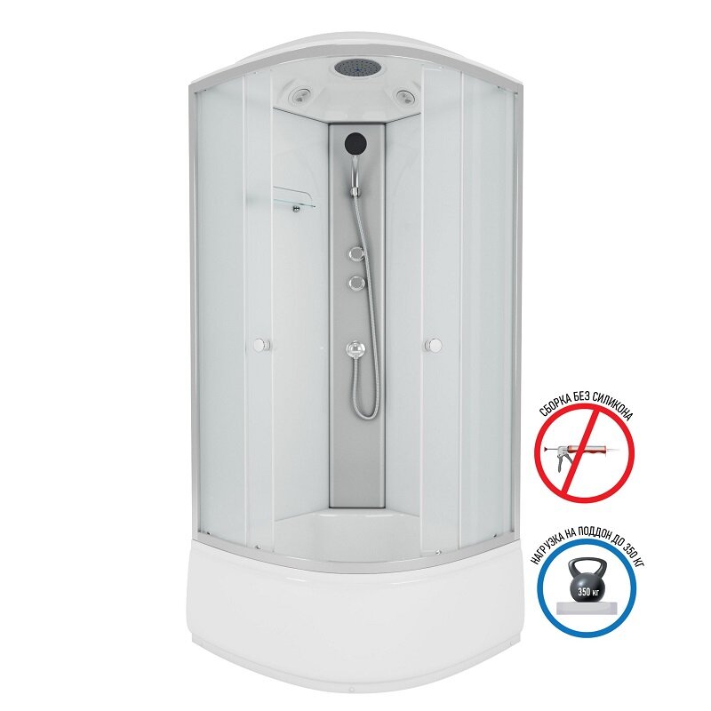 Изображение товара Душевая кабина Niagara Eco E90/40/MT 90x90 см с крышей и матовым стеклом