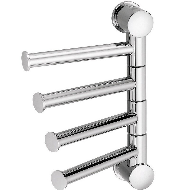 Изображение товара Полотенцедержатель WasserKRAFT К-1054, 4 держателя, короткие, 12 см, хром