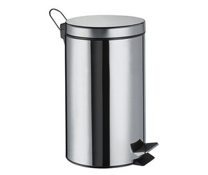 Изображение товара Корзина для мусора WasserKRAFT Серия К, с педалью, 3 л, K-633, хром