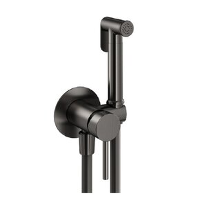 Изображение товара Гигиенический душ Plumberia Selection Ixo, XO2000GM, со смесителем, вороненая сталь, gunmetal