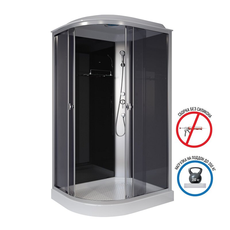 Изображение товара Душевая кабина Niagara Eco E120/80/13L/TN с тропическим душем и низким поддоном Изображение товара Душевая кабина Niagara Eco E120/80/13L/TN с тропическим душем и низким поддоном