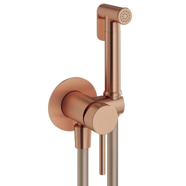 Изображение товара Гигиенический душ Plumberia Selection Ixo, XO2000RS, со смесителем, брашированная медь
