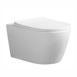 Изображение товара Унитаз подвесной Urbateс Nove Tornado, URB092280WH, безободковый, с сиденьем микролифт, белый