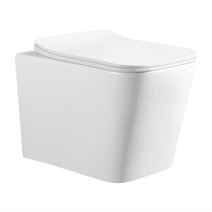 Изображение товара Унитаз подвесной Urbateс Viva Style, URBP42303WH, безободковый, с сиденьем микролифт, белый