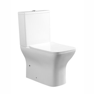 Изображение товара Унитаз компакт Urbateс Grazia Btw, URB218302F, безободковый, с сиденьем микролифт, белый