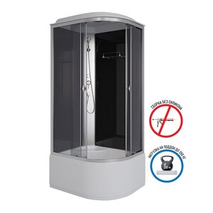 Изображение товара Душевая кабина Niagara Eco E100/80/40L/TN/E100/80/40R/TN, 100 x 80 см, стекло тонированное, профиль хром, левая/правая