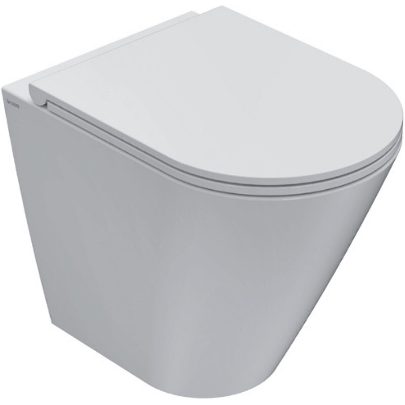 Изображение товара Приставной унитаз Globo Forty3 FO002.BI с антибактериальной глазурью и безободковой конструкцией