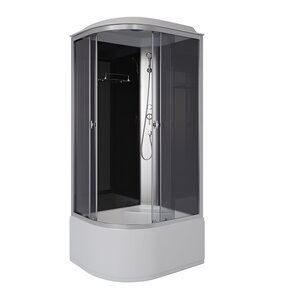 Изображение товара Душевая кабина Niagara Eco E90/70/40L/TN/E90/70/40R/TN, 90 x 70 см, с крышей, стекло тонированное, профиль хром, левая/правая