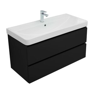 Изображение товара Тумба под раковину Aquanet Вега 2.0, 337951, 100 см, подвесная, черный soft touch