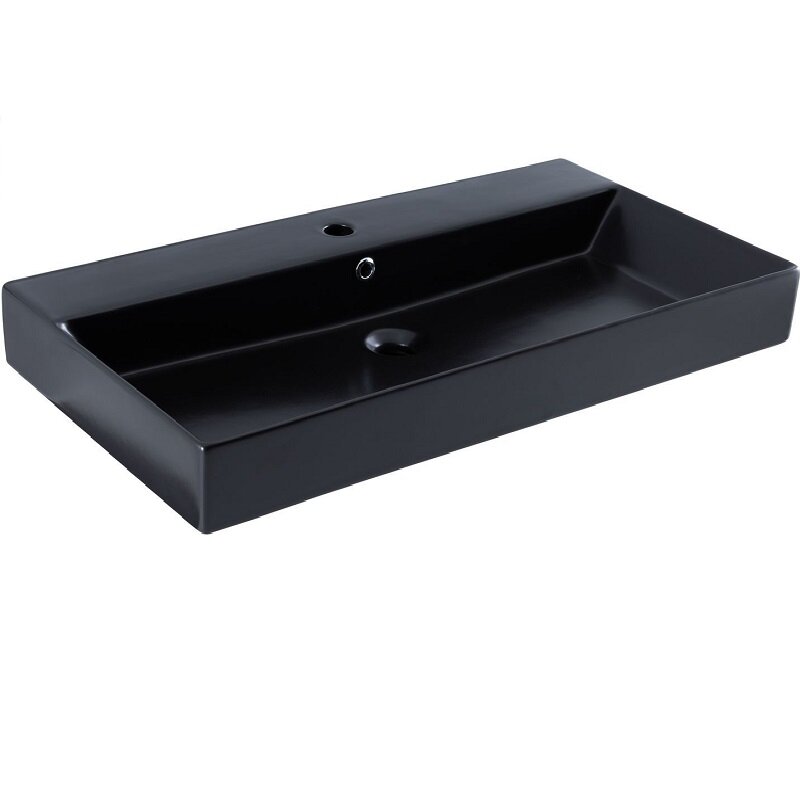 Изображение товара Раковина Sanovit Slim Synergy 322385, 85 см, керамика, черный матовый Изображение товара Раковина Sanovit Slim Synergy 322385, 85 см, керамика, черный матовый